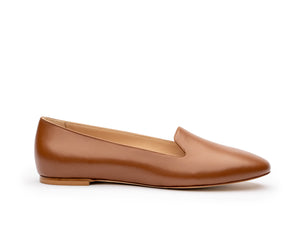Tan Brown comfortable nude loafers. Women's flats. Casual flat shoes. Professional flats. Professional Loafers