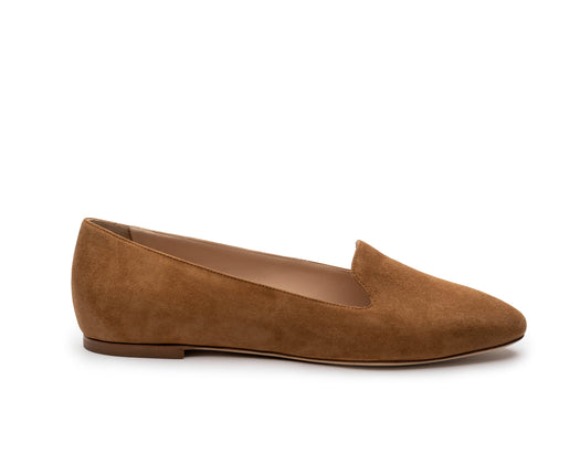 Women's nude loafers. Women's flats. Office flats. Office loafers. Causal shoes. Italian leather. Brown loafers.