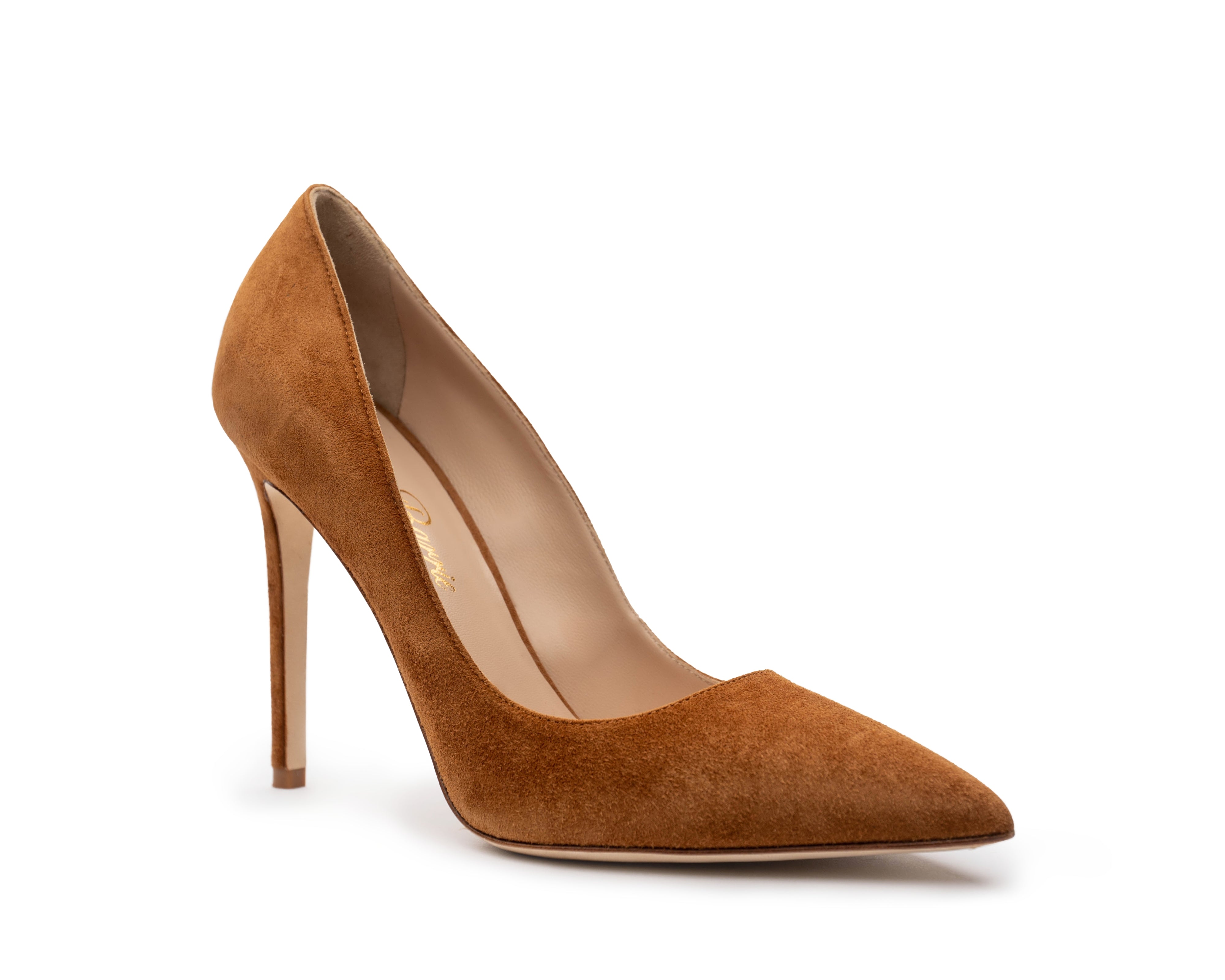 Brown suede pumps shoes Clearance