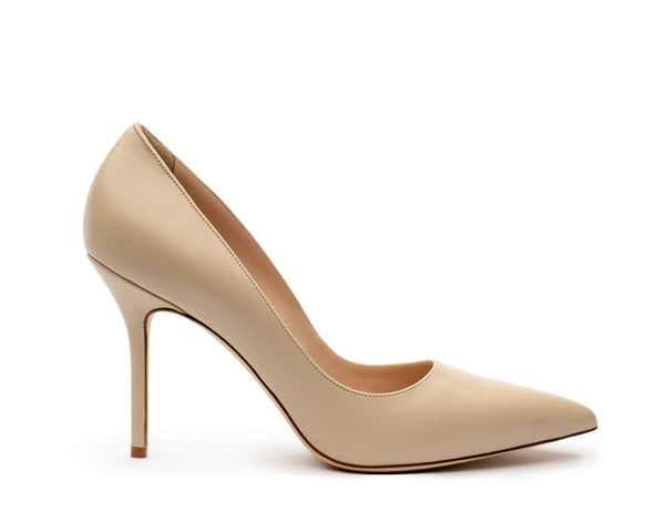 Berri White Satin Pump Heels by Midas | Shop Online at Midas